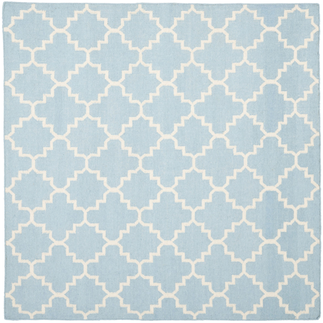 SAFAVIEH Dhurries DHU554B Light Blue / Ivory Rug Image 5