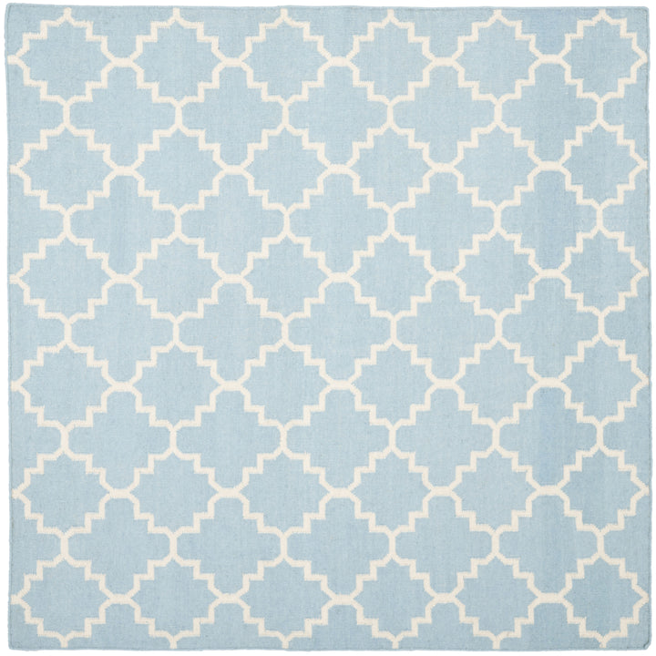 SAFAVIEH Dhurries DHU554B Light Blue / Ivory Rug Image 5