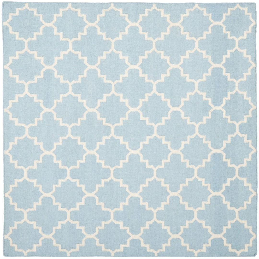 SAFAVIEH Dhurries DHU554B Light Blue / Ivory Rug Image 1