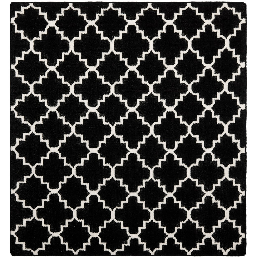 SAFAVIEH Dhurries DHU554L Handwoven Black / Ivory Rug Image 1