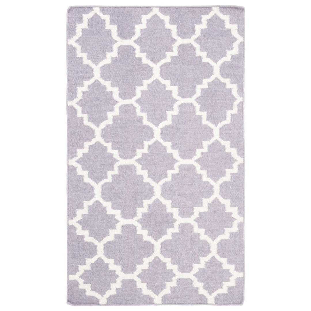 SAFAVIEH Dhurries DHU554J Handwoven Purple / Ivory Rug Image 1