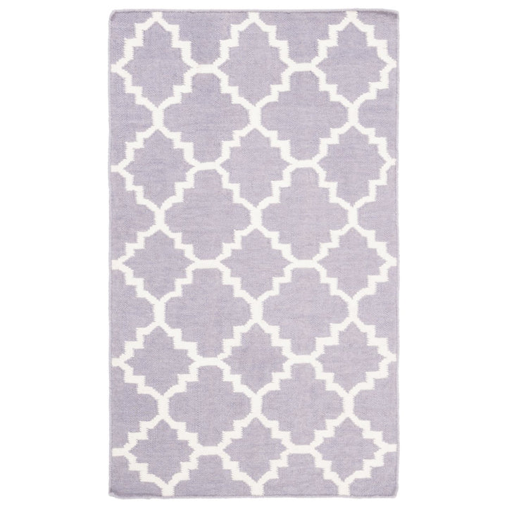 SAFAVIEH Dhurries DHU554J Handwoven Purple / Ivory Rug Image 1