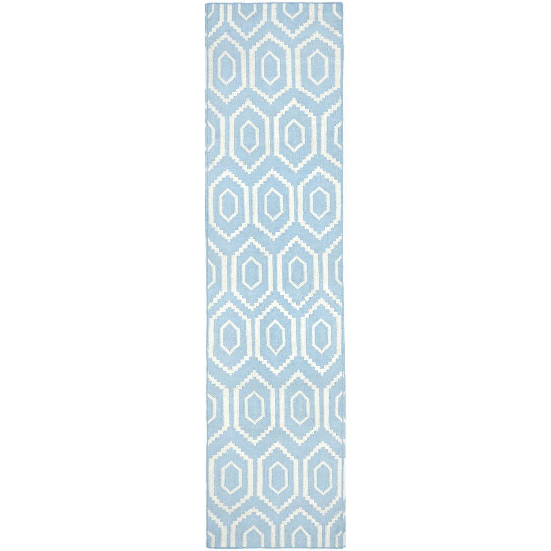 SAFAVIEH DHU556B Dhurries Blue / Ivory Image 1