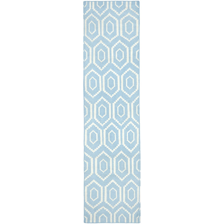 SAFAVIEH DHU556B Dhurries Blue / Ivory Image 1