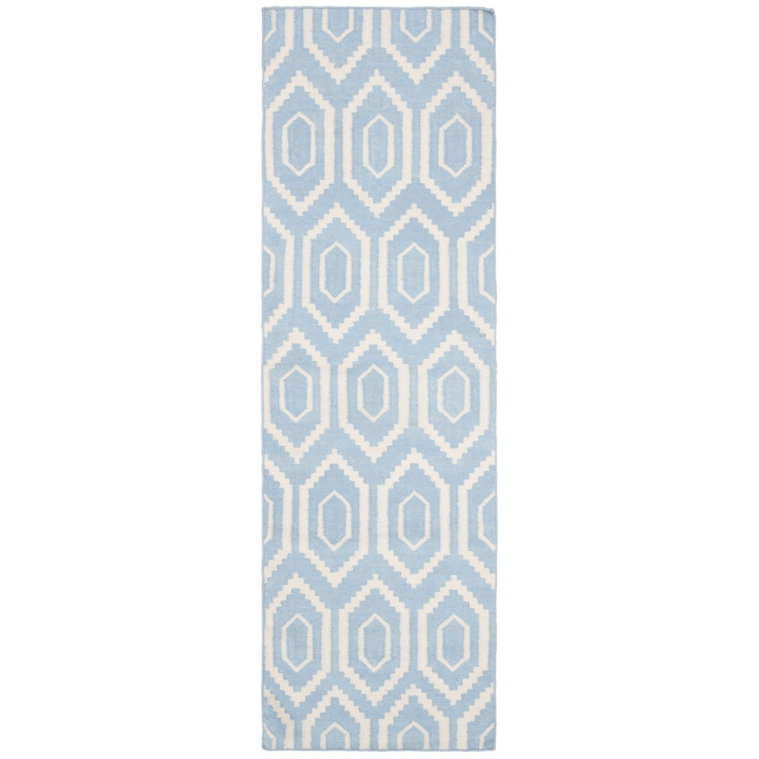 SAFAVIEH DHU556B Dhurries Blue / Ivory Image 1