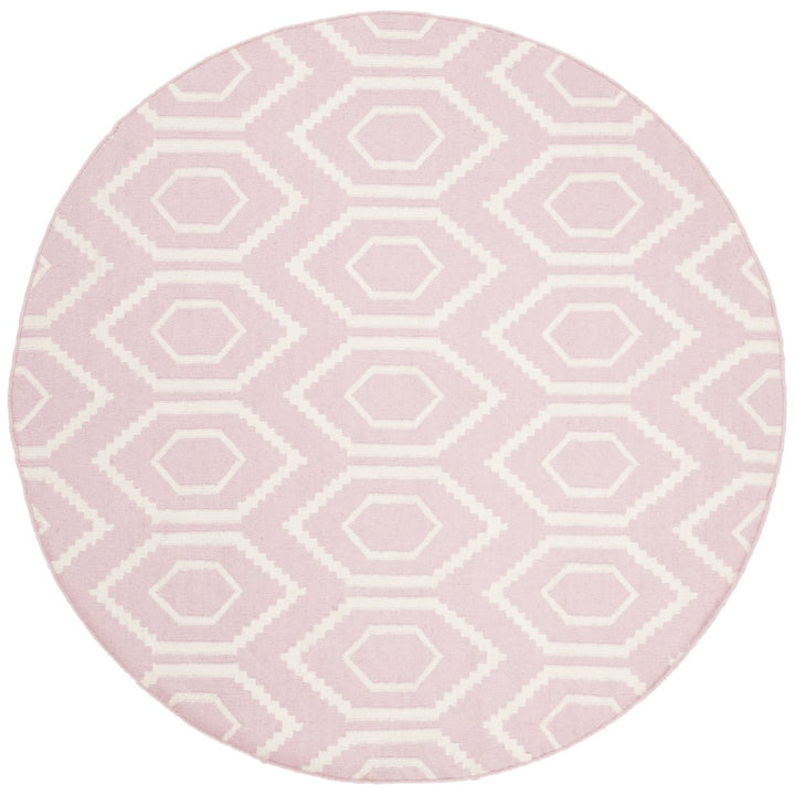 SAFAVIEH DHU556C Dhurries Pink / Ivory Image 1