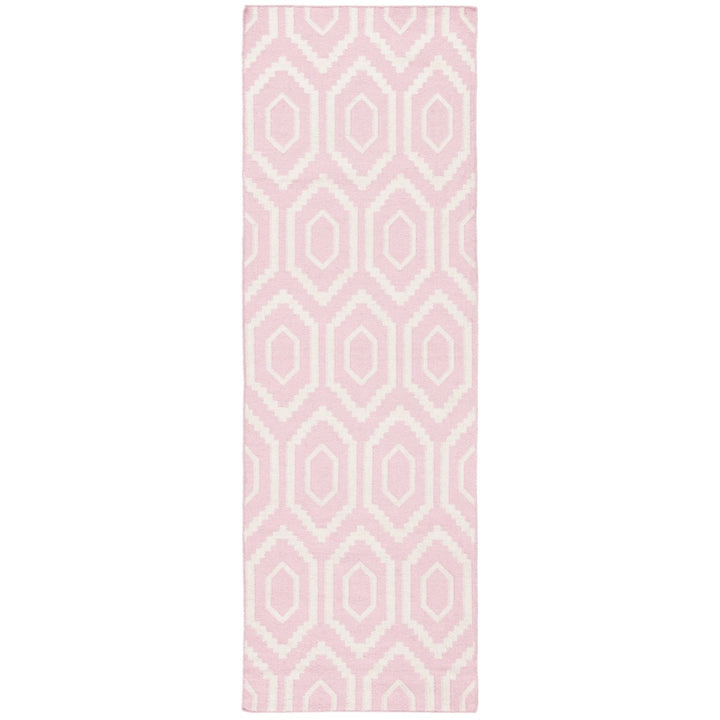 SAFAVIEH DHU556C Dhurries Pink / Ivory Image 1