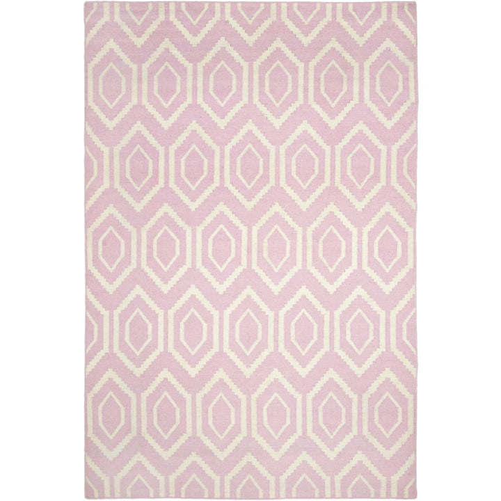 SAFAVIEH DHU556C Dhurries Pink / Ivory Image 1