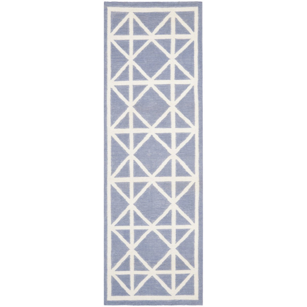 SAFAVIEH Dhurries DHU558B Handwoven Purple / Ivory Rug Image 1