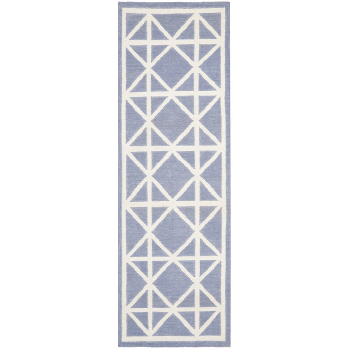 SAFAVIEH Dhurries DHU558B Handwoven Purple / Ivory Rug Image 1