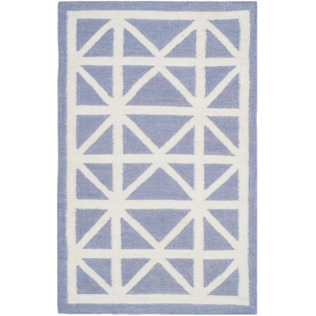 SAFAVIEH Dhurries DHU558B Handwoven Purple / Ivory Rug Image 1