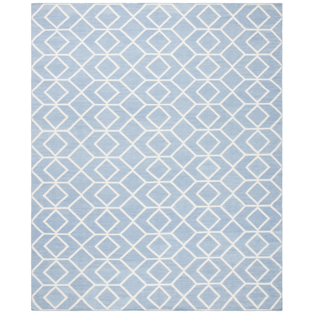 SAFAVIEH Dhurries DHU560A Handwoven Blue / Ivory Rug Image 1