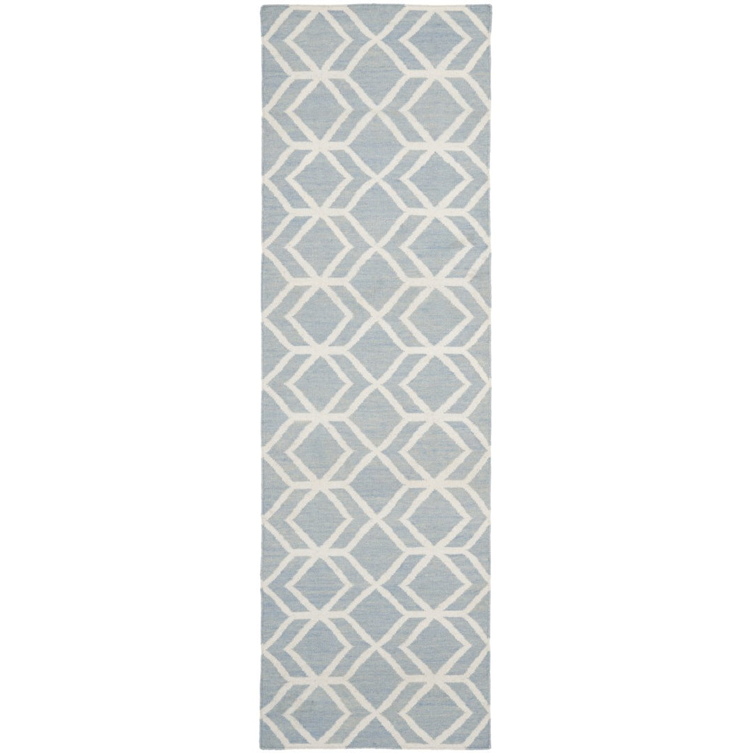 SAFAVIEH Dhurries DHU560A Handwoven Blue / Ivory Rug Image 2