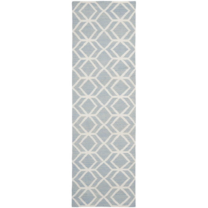 SAFAVIEH Dhurries DHU560A Handwoven Blue / Ivory Rug Image 2