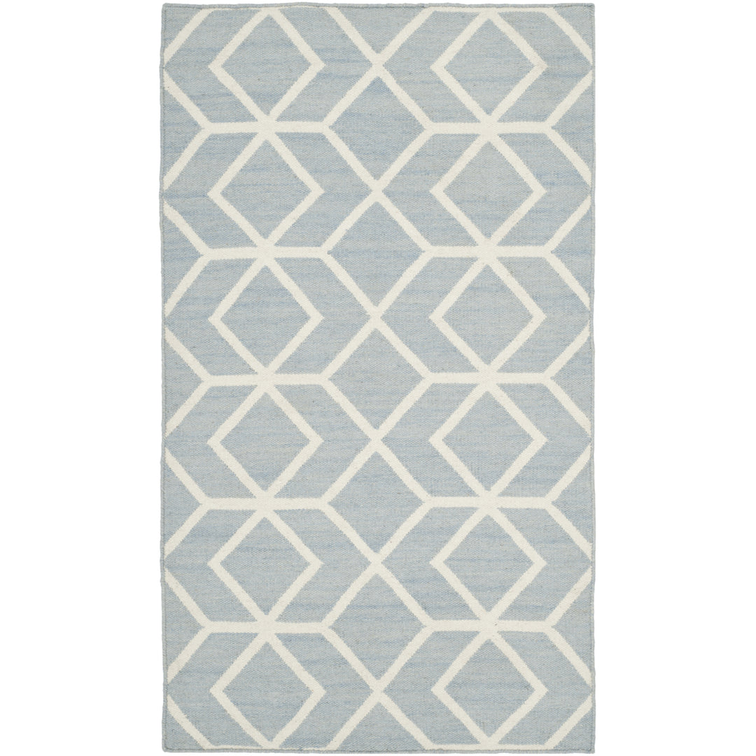 SAFAVIEH Dhurries DHU560A Handwoven Blue / Ivory Rug Image 3