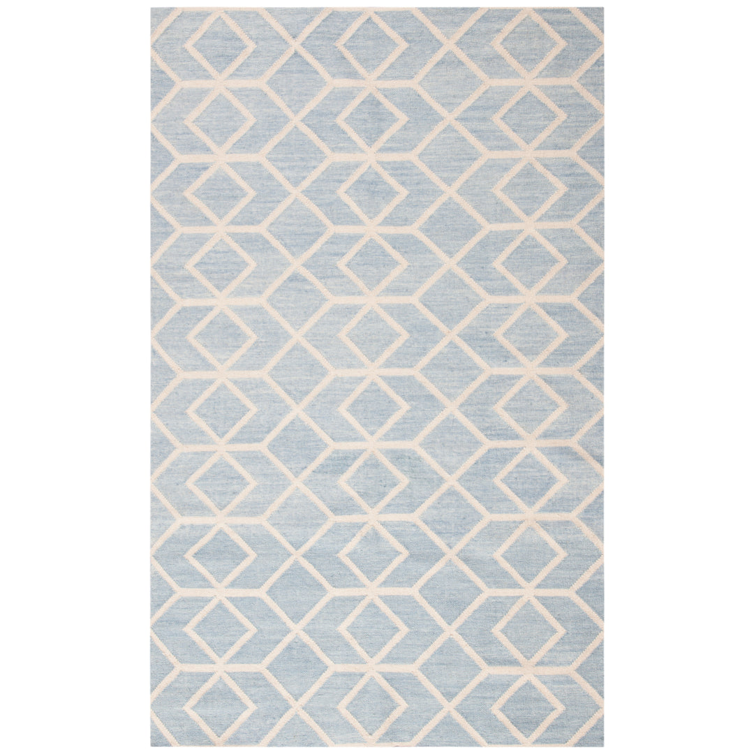 SAFAVIEH Dhurries DHU560A Handwoven Blue / Ivory Rug Image 4