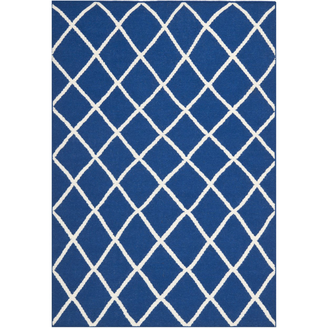 SAFAVIEH DHU565A Dhurries Dark Blue Image 1