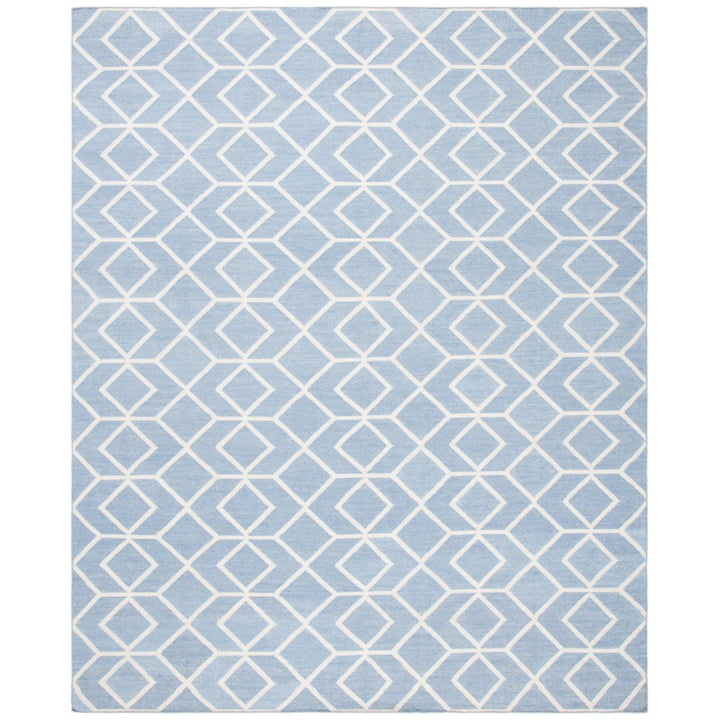 SAFAVIEH Dhurries DHU560A Handwoven Blue / Ivory Rug Image 1