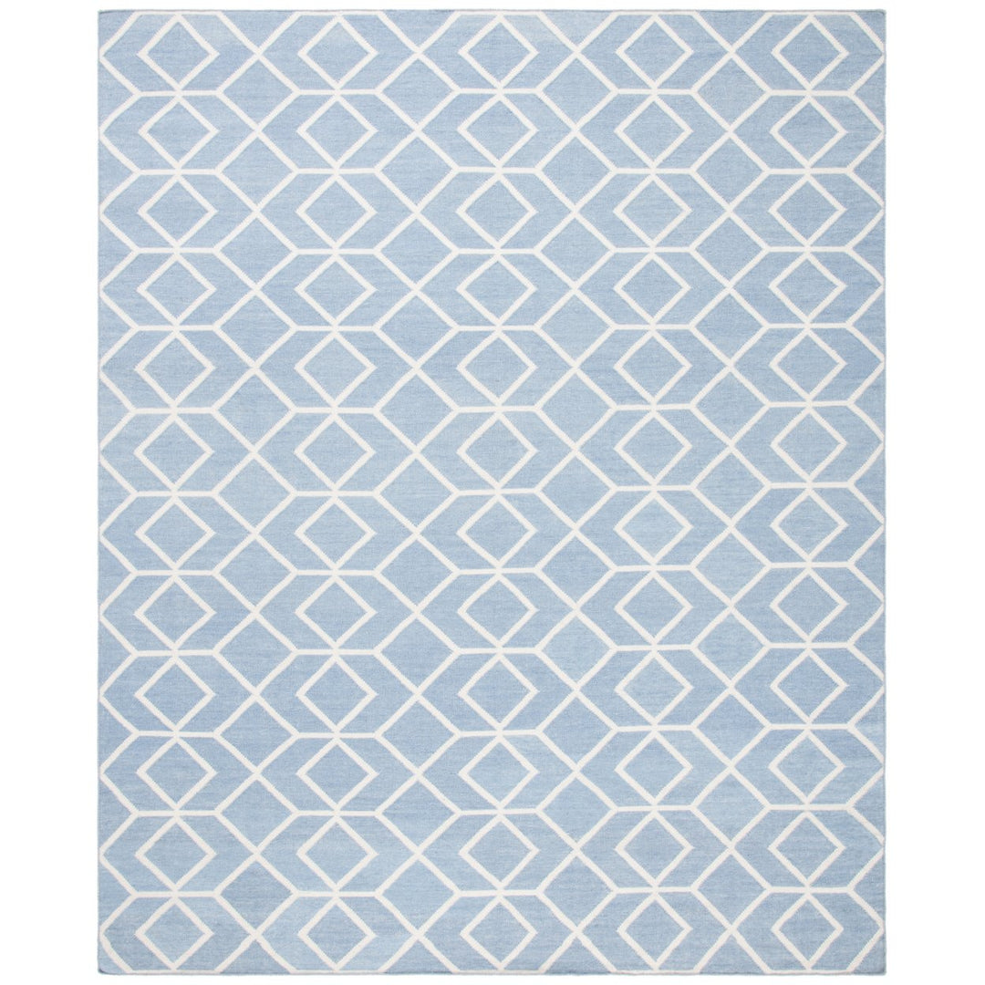 SAFAVIEH Dhurries DHU560A Handwoven Blue / Ivory Rug Image 1