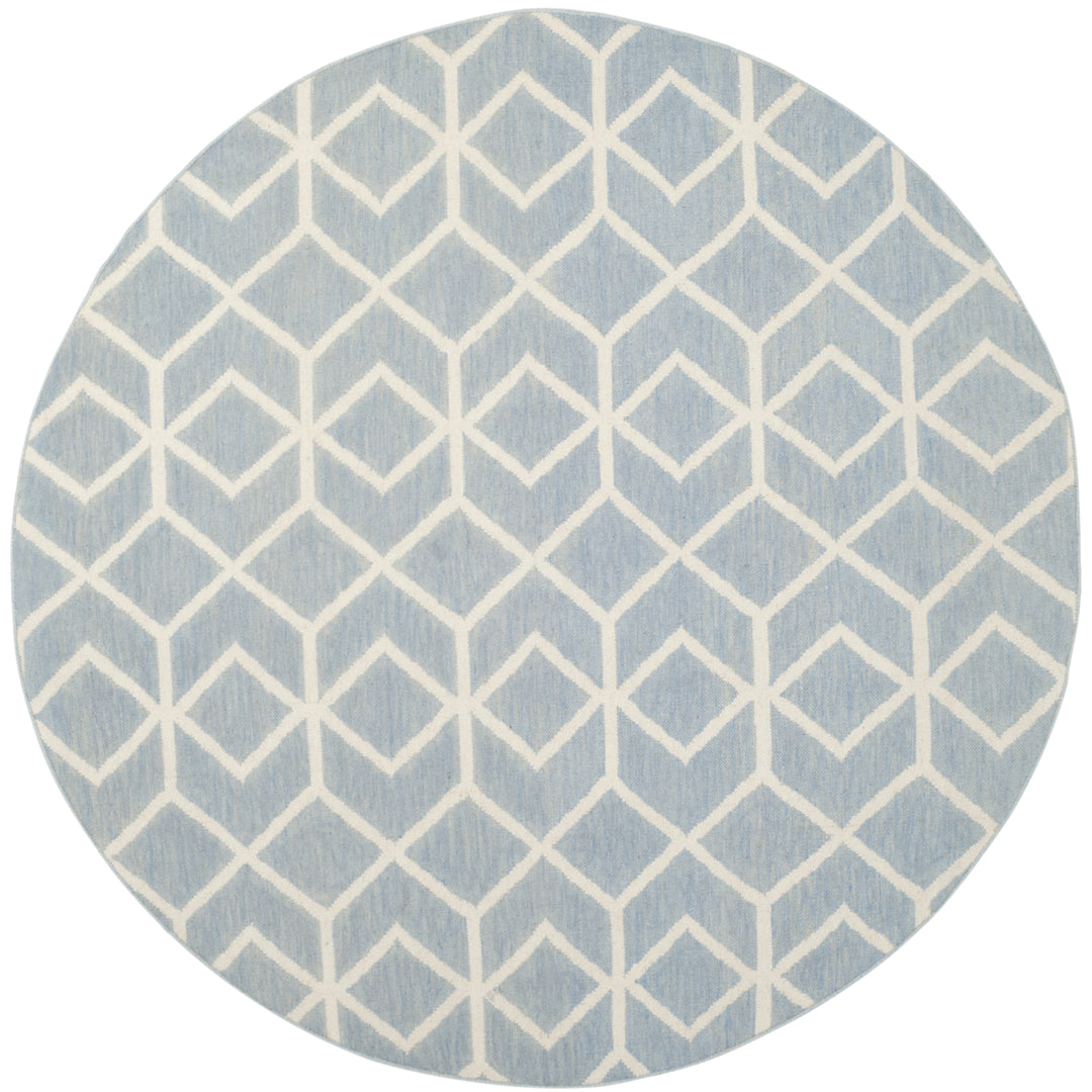 SAFAVIEH Dhurries DHU560A Handwoven Blue / Ivory Rug Image 6