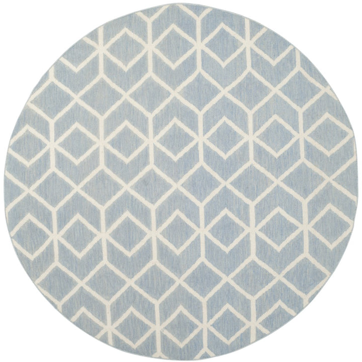 SAFAVIEH Dhurries DHU560A Handwoven Blue / Ivory Rug Image 1