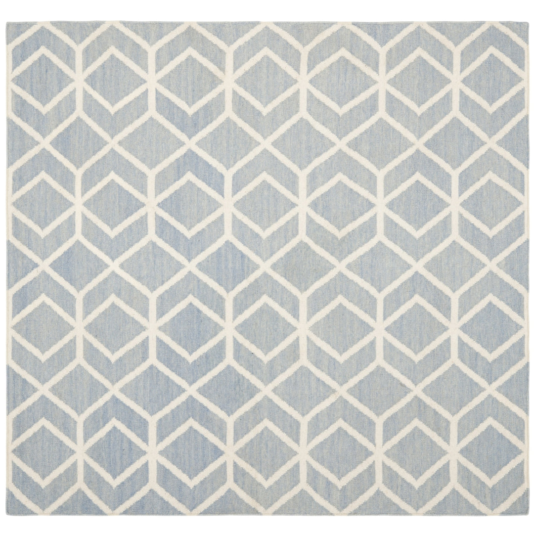 SAFAVIEH Dhurries DHU560A Handwoven Blue / Ivory Rug Image 7