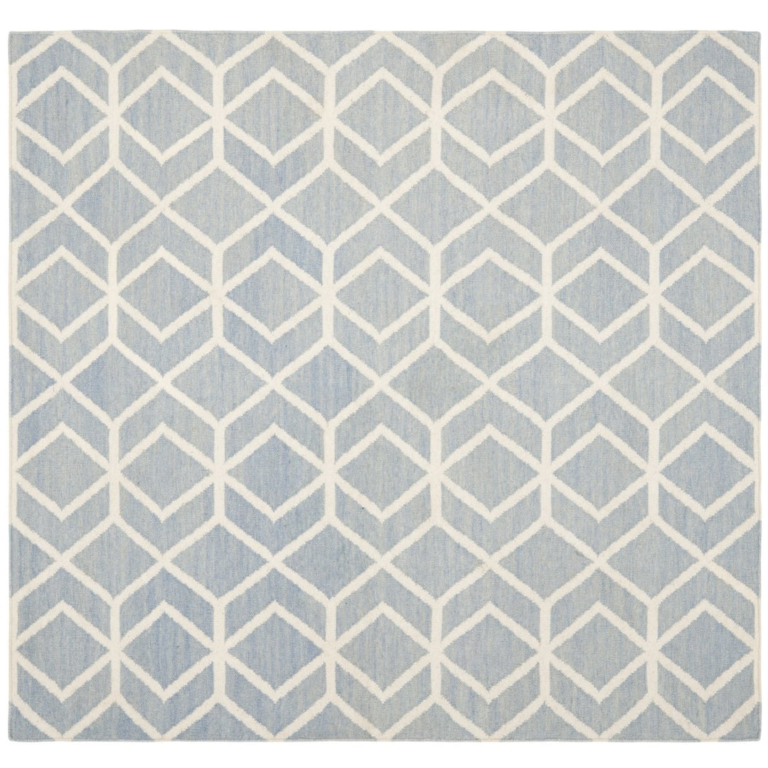 SAFAVIEH Dhurries DHU560A Handwoven Blue / Ivory Rug Image 1