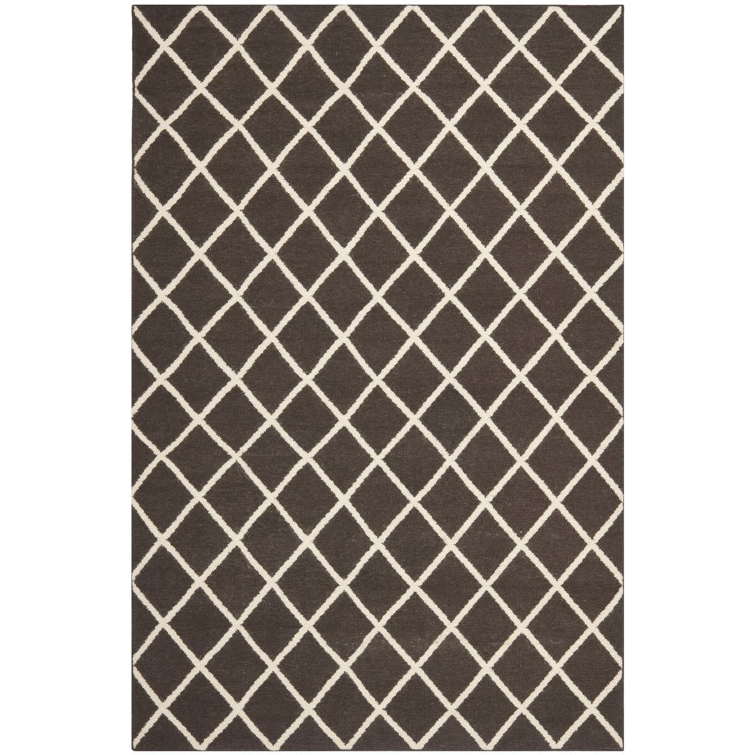 SAFAVIEH Dhurries DHU565C Handwoven Brown / Ivory Rug Image 1