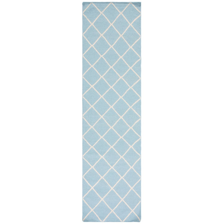 SAFAVIEH Dhurries DHU565B Light Blue / Ivory Rug Image 1