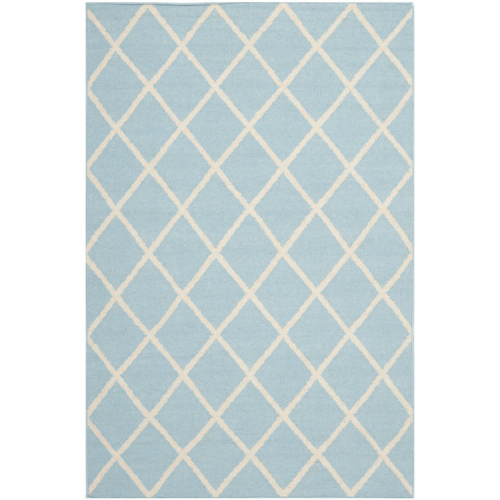 SAFAVIEH Dhurries DHU565B Light Blue / Ivory Rug Image 1