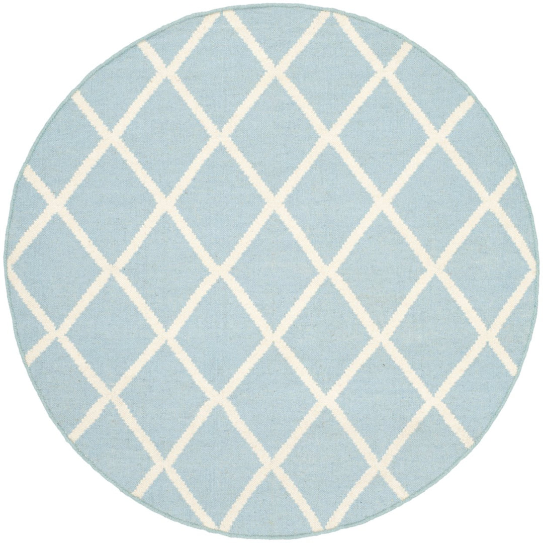 SAFAVIEH Dhurries DHU565B Light Blue / Ivory Rug Image 1