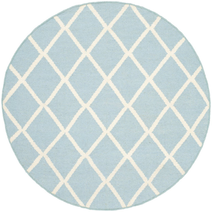 SAFAVIEH Dhurries DHU565B Light Blue / Ivory Rug Image 1