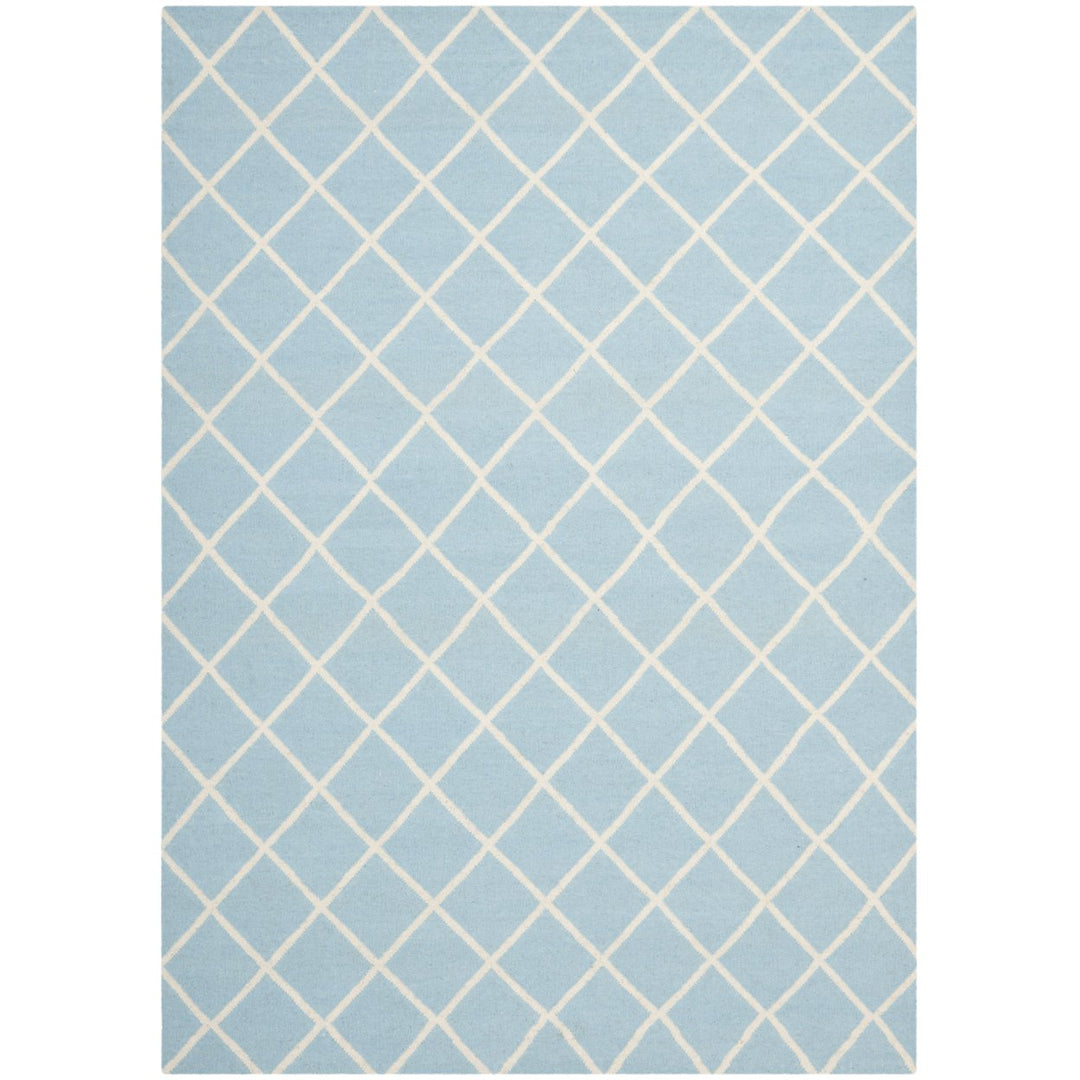 SAFAVIEH Dhurries DHU565B Light Blue / Ivory Rug Image 1