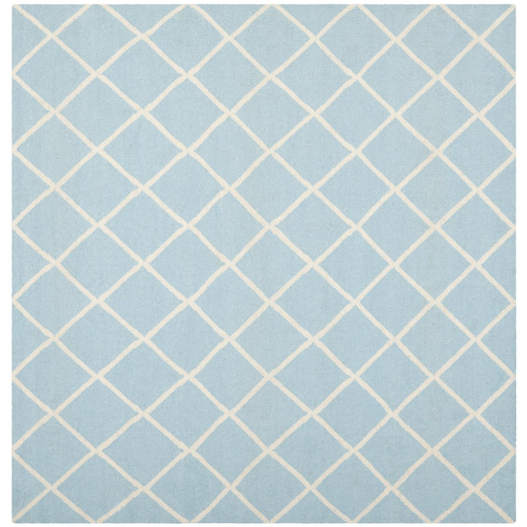 SAFAVIEH Dhurries DHU565B Light Blue / Ivory Rug Image 1