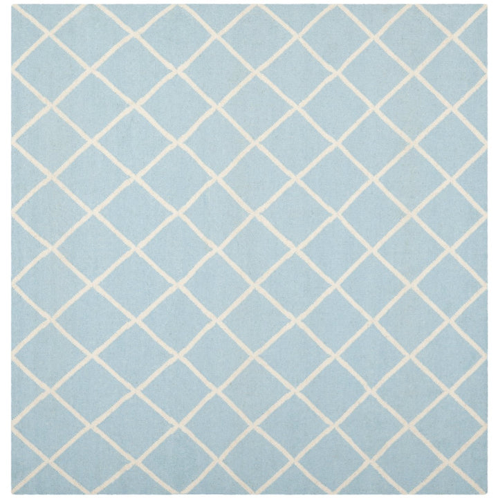 SAFAVIEH Dhurries DHU565B Light Blue / Ivory Rug Image 1