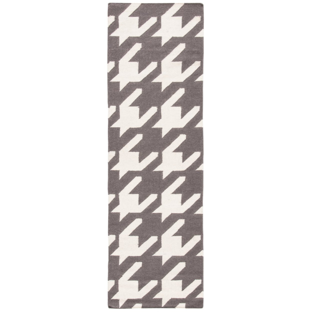 SAFAVIEH Dhurries DHU569A Handwoven Grey / Ivory Rug Image 1