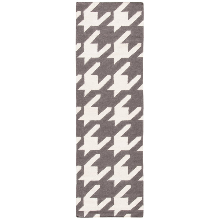 SAFAVIEH Dhurries DHU569A Handwoven Grey / Ivory Rug Image 1