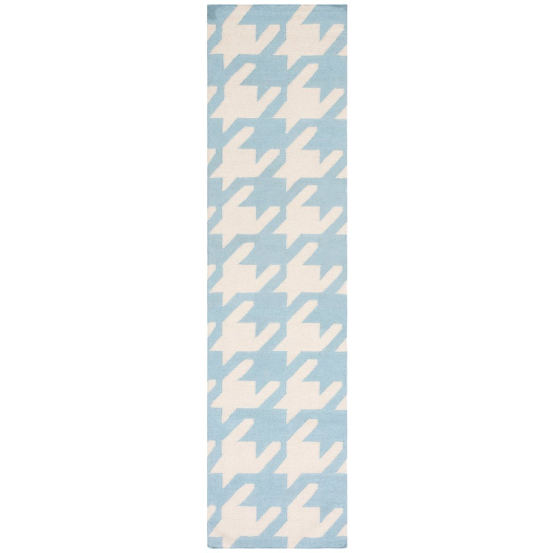 SAFAVIEH Dhurries DHU570B Light Blue / Ivory Rug Image 3