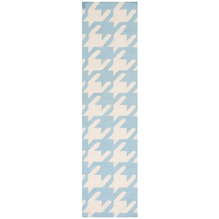 SAFAVIEH Dhurries DHU570B Light Blue / Ivory Rug Image 3