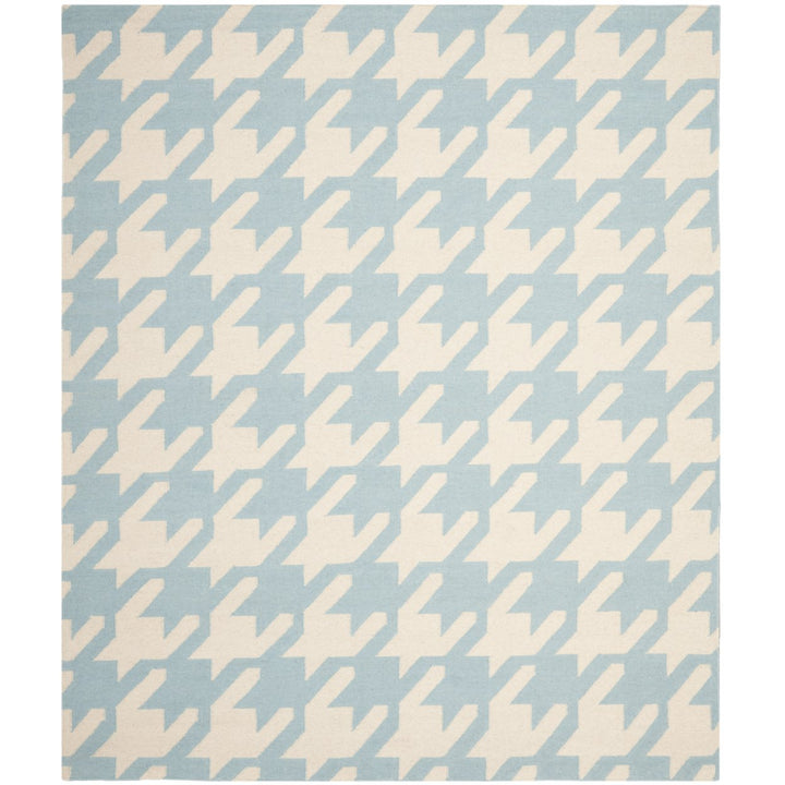 SAFAVIEH Dhurries DHU570B Light Blue / Ivory Rug Image 8