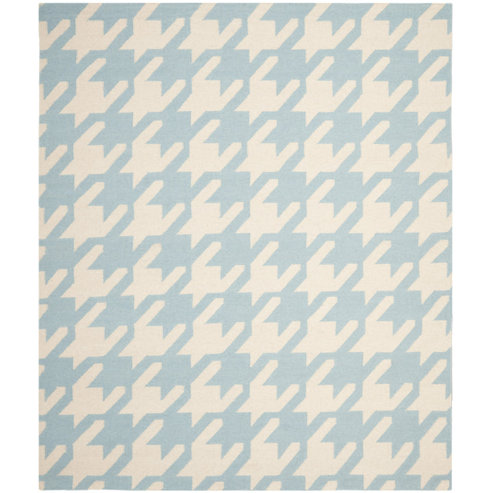 SAFAVIEH Dhurries DHU570B Light Blue / Ivory Rug Image 8