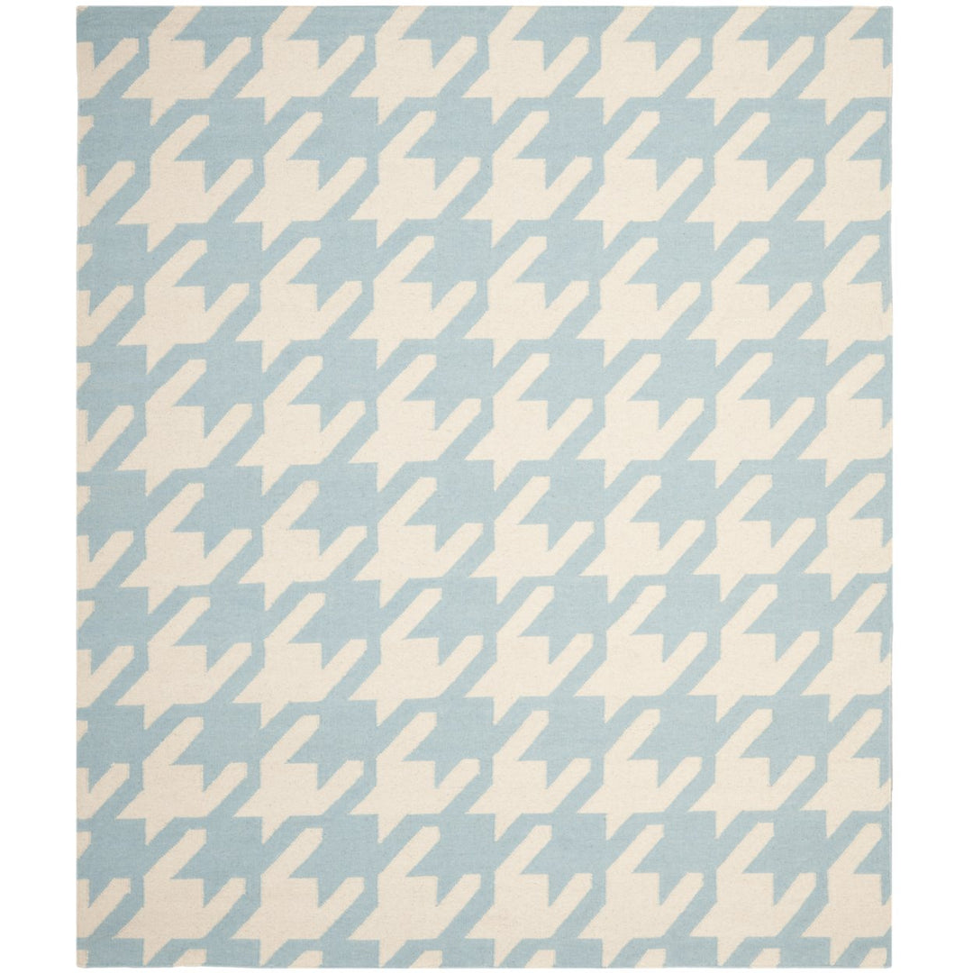 SAFAVIEH Dhurries DHU570B Light Blue / Ivory Rug Image 1