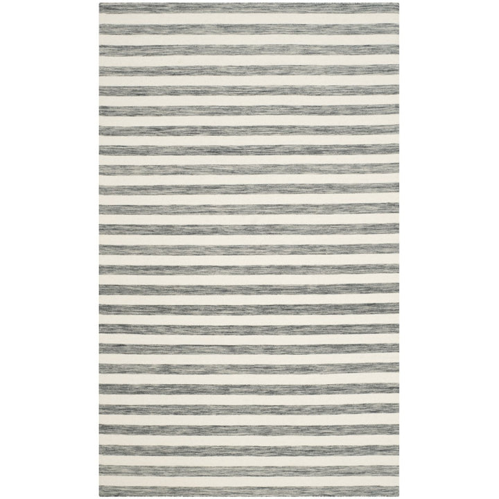 SAFAVIEH Dhurries DHU575A Handwoven Grey / Ivory Rug Image 1