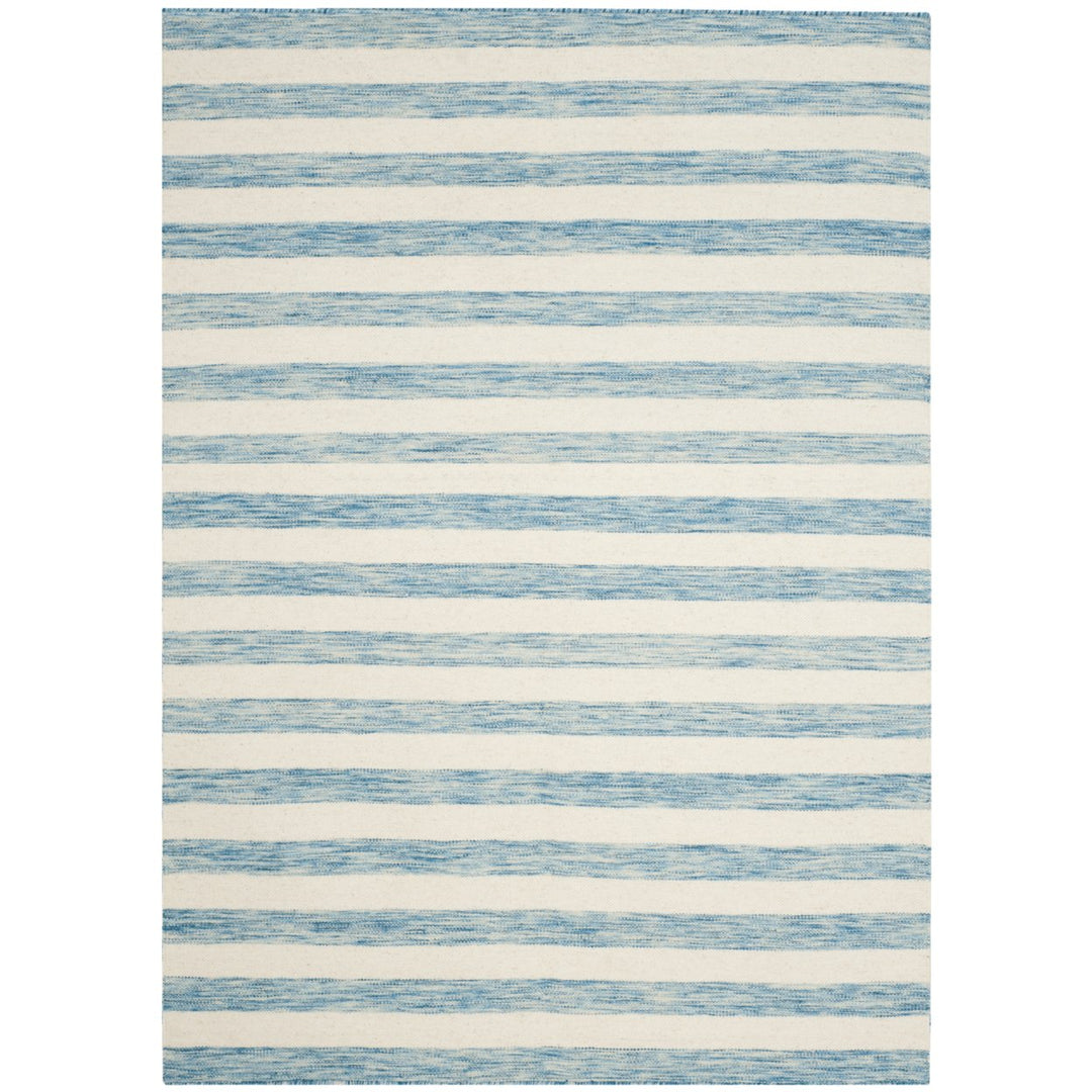 SAFAVIEH Dhurries DHU575C Handwoven Aqua / Ivory Rug Image 1