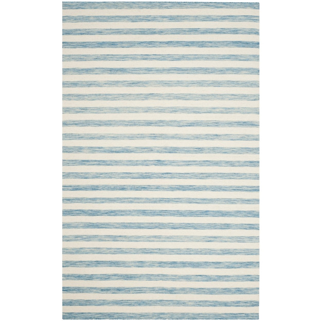 SAFAVIEH Dhurries DHU575C Handwoven Aqua / Ivory Rug Image 1