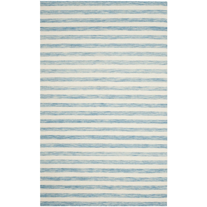 SAFAVIEH Dhurries DHU575C Handwoven Aqua / Ivory Rug Image 1