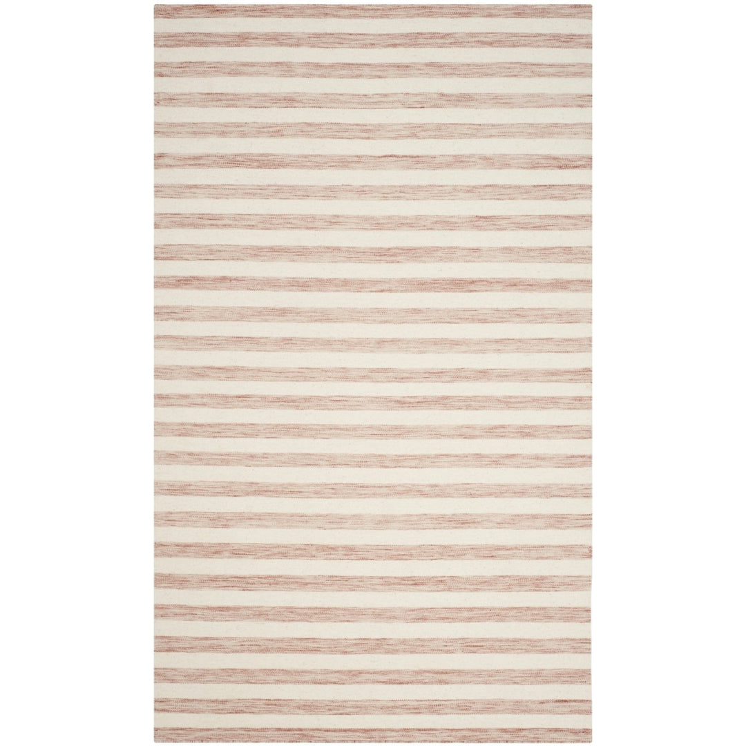 SAFAVIEH Dhurries DHU575D Handwoven Rust / Ivory Rug Image 1