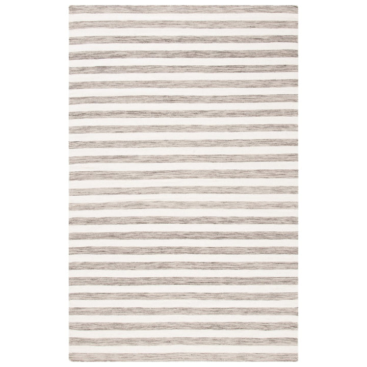 SAFAVIEH Dhurries DHU575E Handwoven Brown / Ivory Rug Image 1