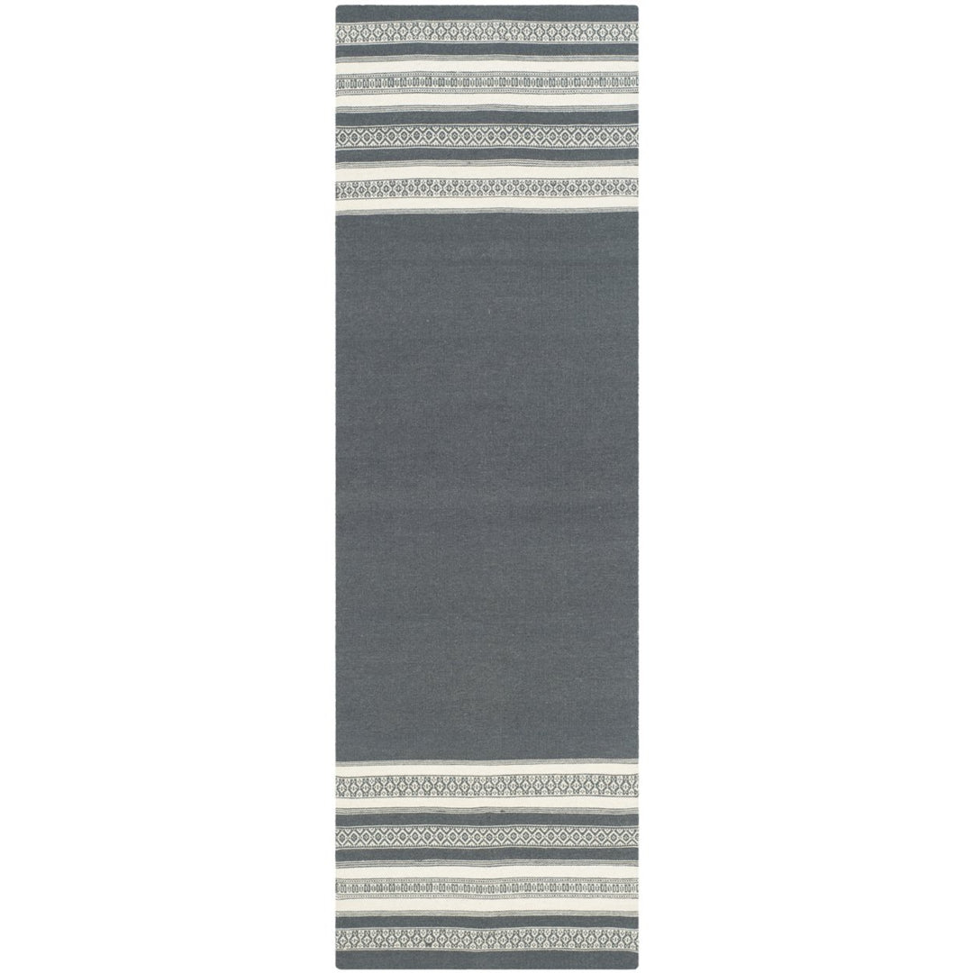 SAFAVIEH Dhurries DHU601D Handwoven Dark Grey Rug Image 1