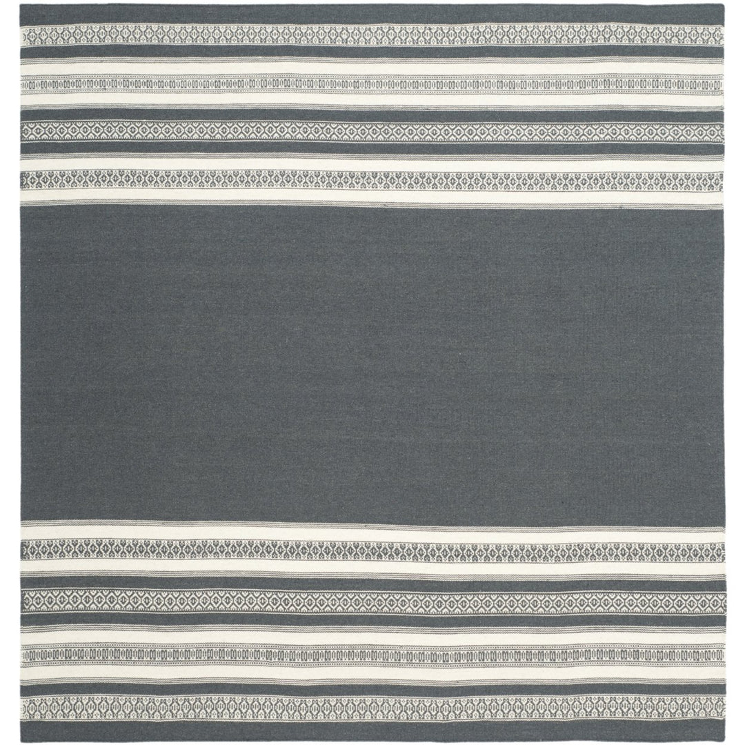 SAFAVIEH Dhurries DHU601D Handwoven Dark Grey Rug Image 1